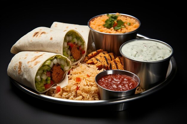 Spicy Chipotle Chicken Burrito Combo Platter