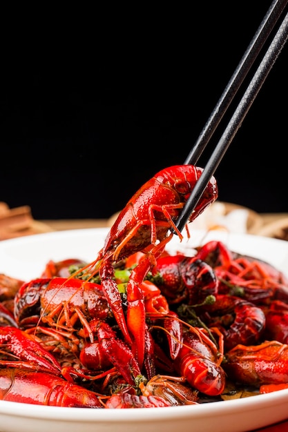 Spicy crayfish crawfish food Chinese food crustaceans Red crayfish