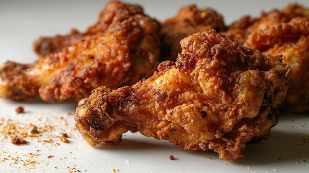 Spicy Fried Chicken Wing against white background