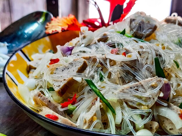 Spicy glass noodle salad