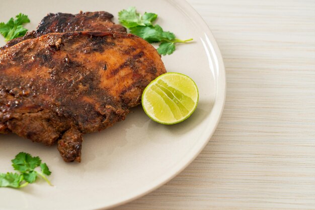 spicy grilled jamaican jerk chicken