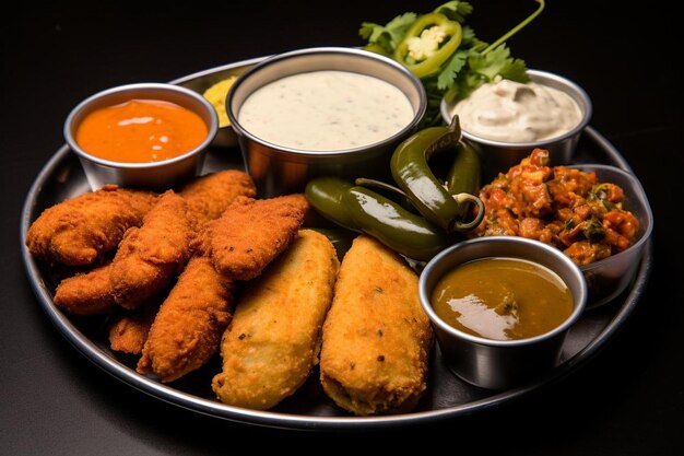 Photo spicy jalapeno poppers platter