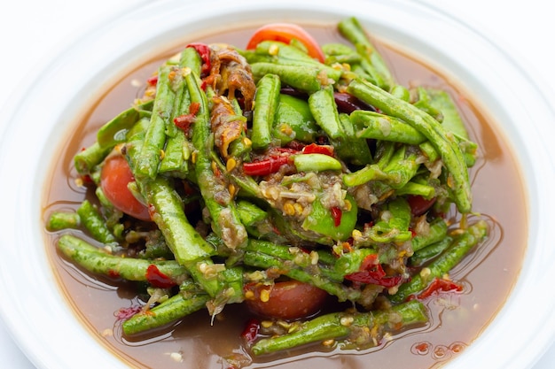 Spicy long bean salad Thai food