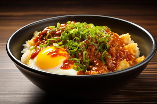 Photo spicy miso donburi sensation