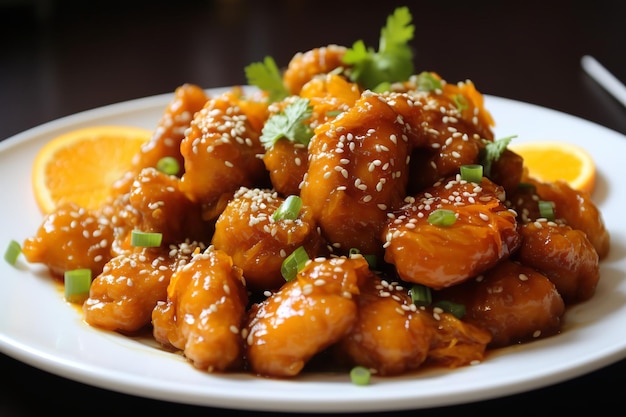 Spicy Orange Chicken Chinese Food