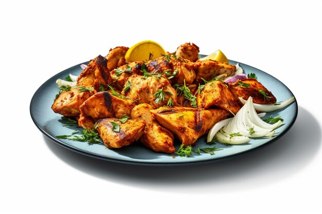 spicy plate of hyper isolated on white background