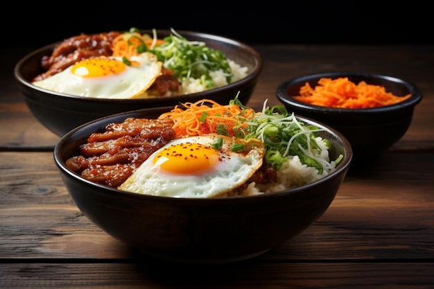 매운 돼지고기 카쓰 돈부리