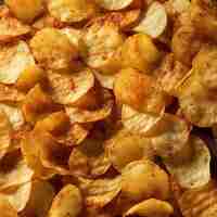 Photo spicy potato chips