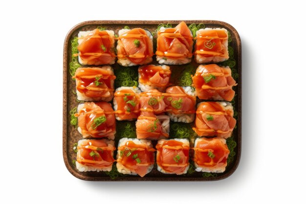 Premium AI Image | SPICY SALMON SUSHI BAKE