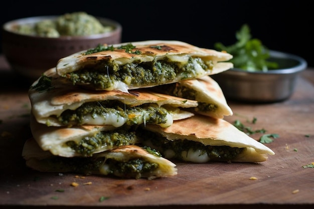 Spicy Salsa Verde Quesadilla