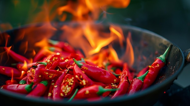 Photo spicy sensations embracing the fiery heat of chili