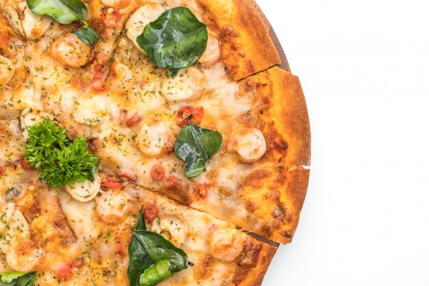 Pizza con gamberi piccanti (tom yum)