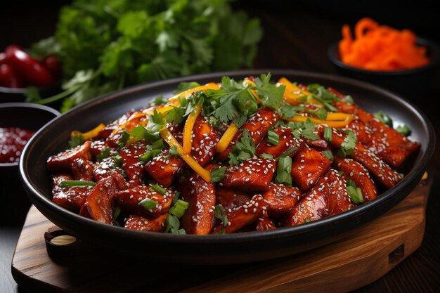 Photo spicy tangy chicken delight