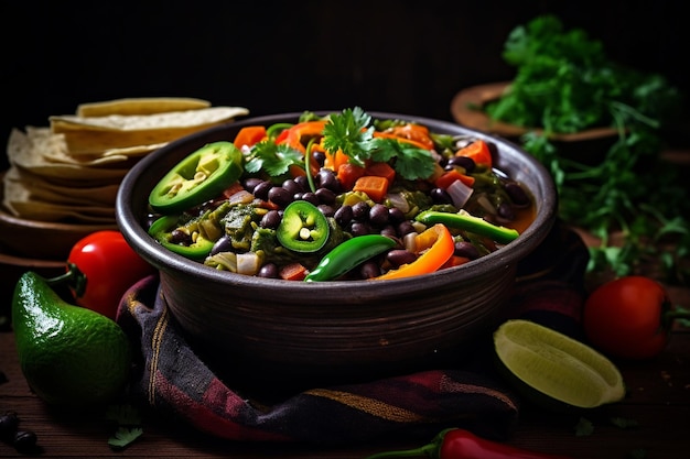 Spicy Vegan Black Bean Soup