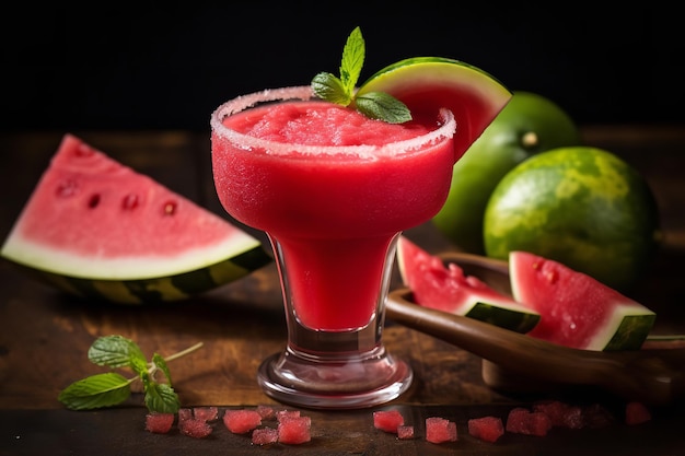 Spicy Watermelon Margarita Mexican Drink