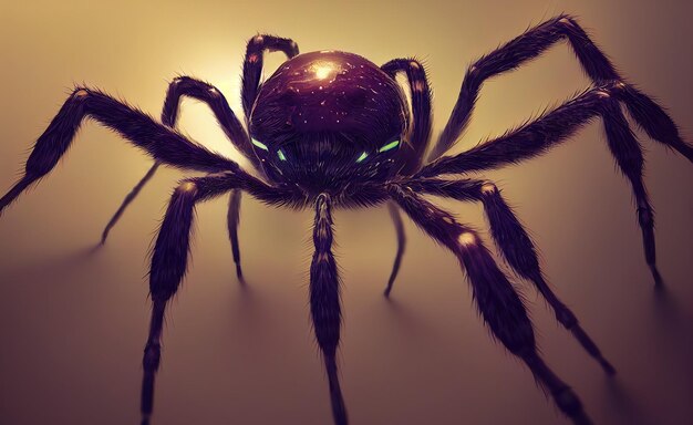 Spider animal Portrait of a spider Digital art style illustration painting