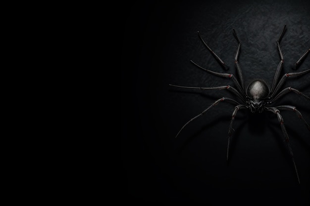 Photo spider black wall decor generate ai