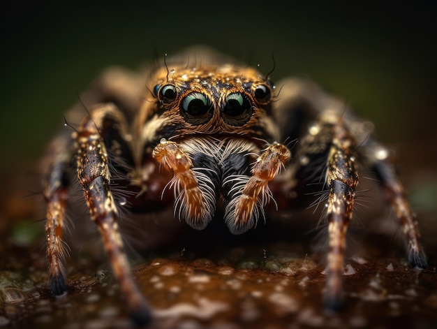 Spider close-up portret gemaakt met Generative AI technologie