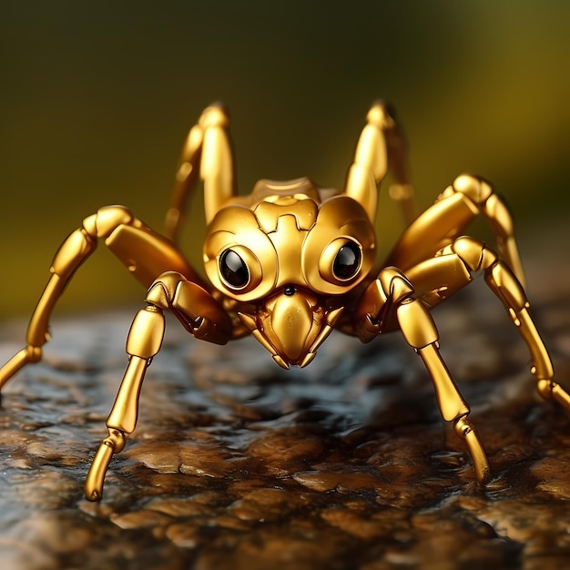 Photo spider cute gold carving high quality
