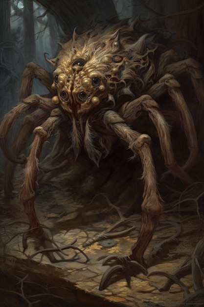 The spider from the dark fantasy art