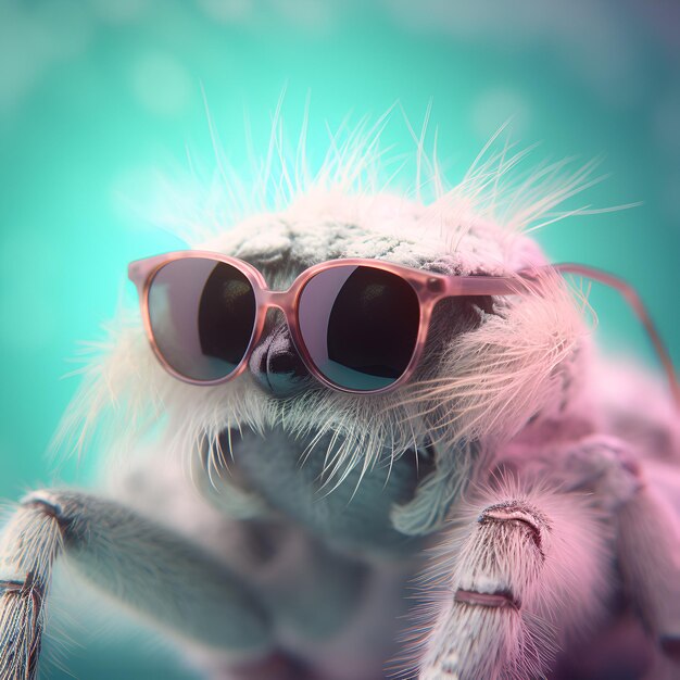 spider insect animal wearing sunglass