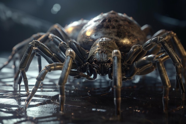 A spider is on a table in the game