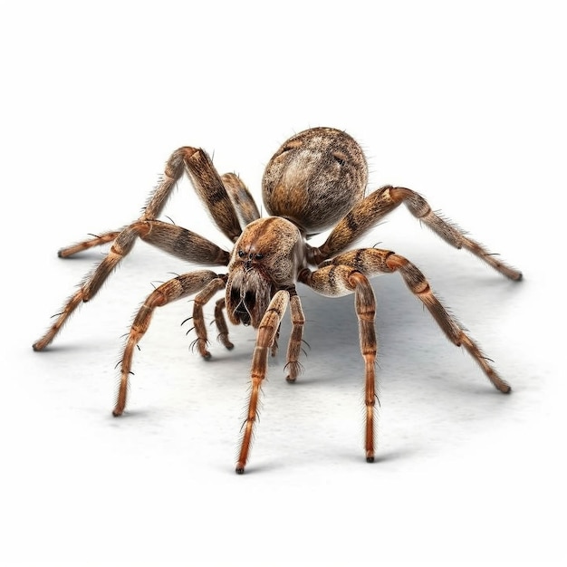 Spider isolated on white background Generative AI