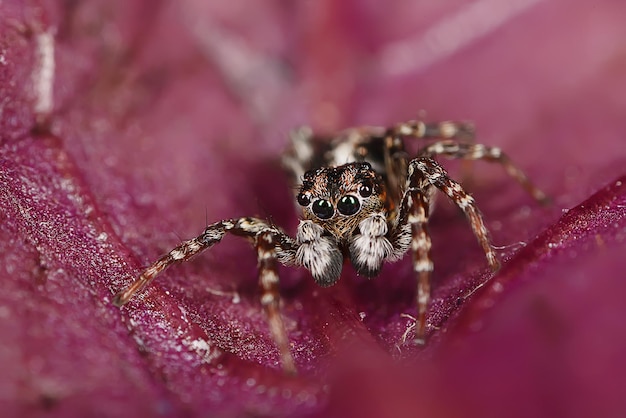 spider jumper macro, arachnophobia, beautiful jumping spider, poisonous spider