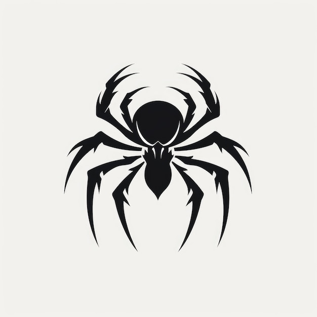 Spider-logo zwart-wit AI gegenereerde afbeelding