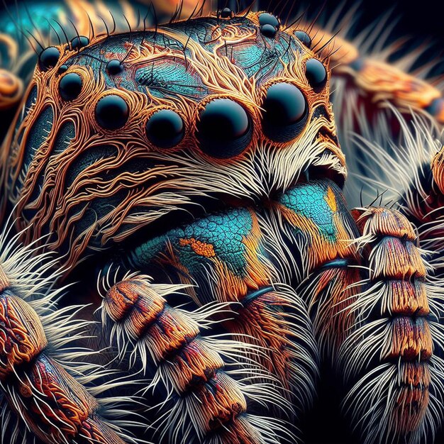 Photo spider macro photography