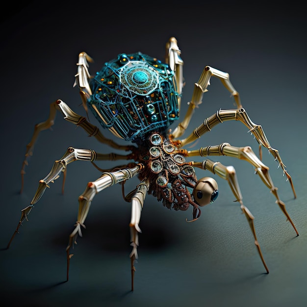 a spider made of metal and wire