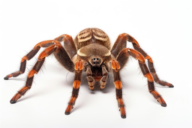 Spider tarantula isolated on a white background