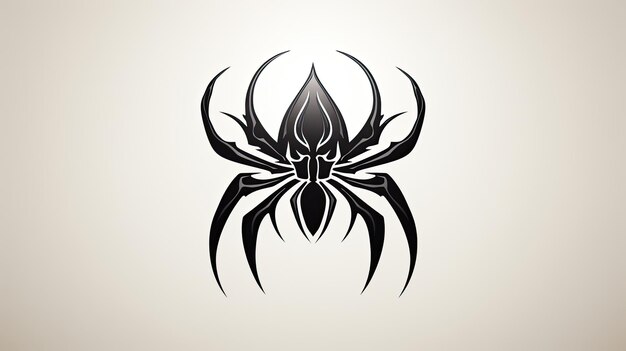 Photo spider tattoo isolated on white background