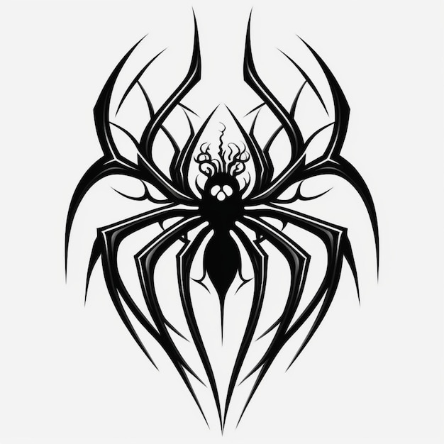 How to Draw Spiderman Logo  Inspired Tribal Tattoo Design Style  YouTube