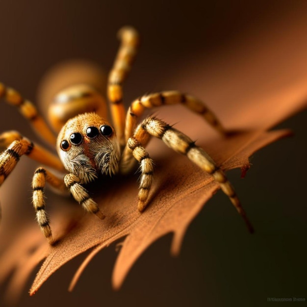 A spider that has a spider on its face.