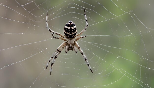 Photo a spider that has a spider on its web