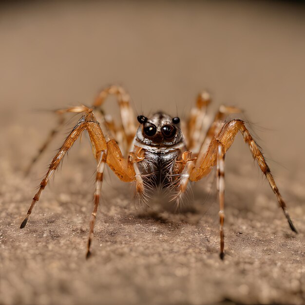 Photo a spider that is on a piece of wood