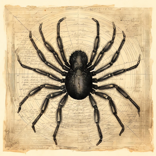 Spider Vintage Horror Halloween digitale papier scrapbooking