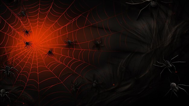 Photo spider web background with blank area for your halloween designs