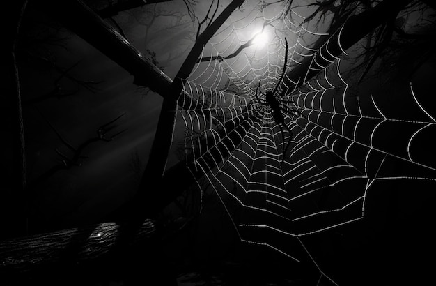 spider web image for composition