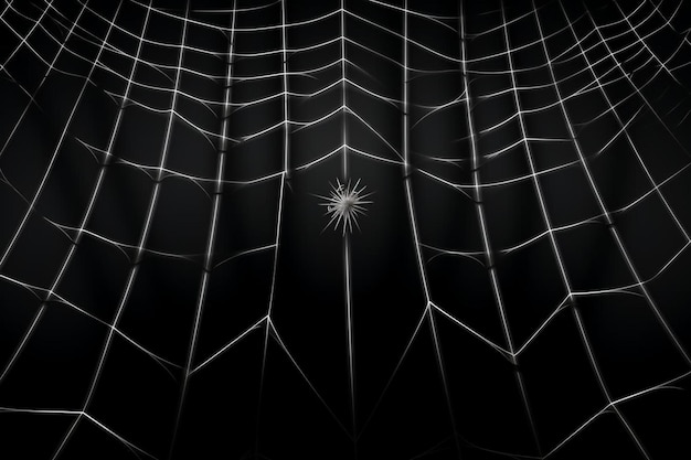 a spider web in the middle of a dark room