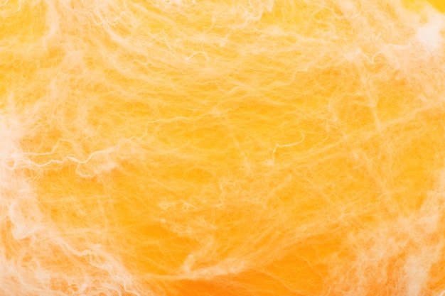 Spider web on an orange background halloween concept copy space