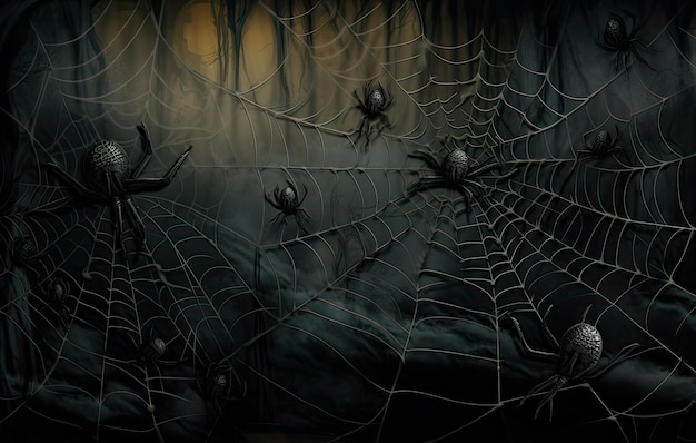 spider web transparent translucent halloween style