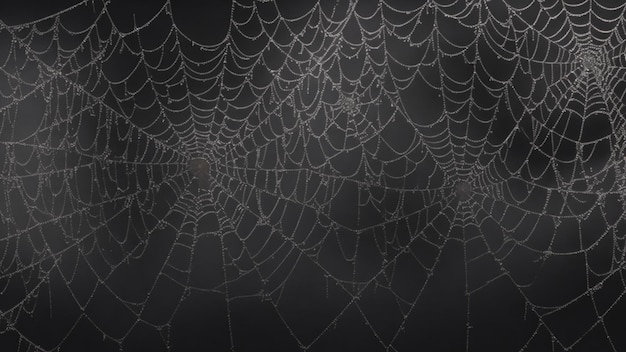 spider webs on black background