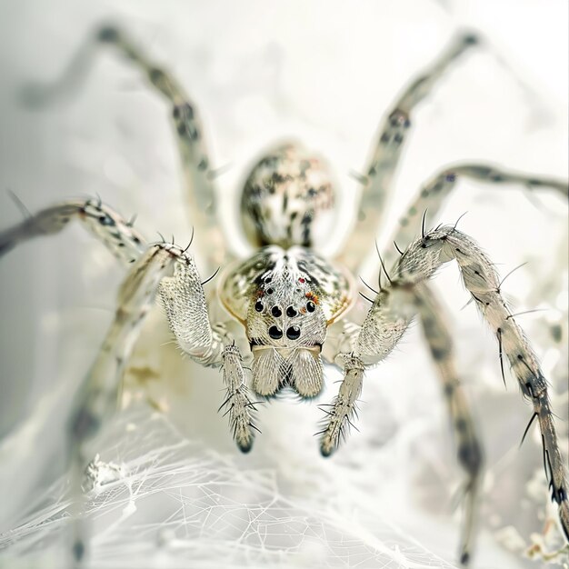 Photo a spider in white background job id 1fda89140b6148ff8a34ec21ab90964d