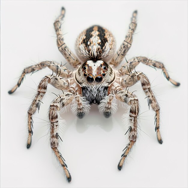 Photo a spider in white background job id c535f723902b449e91ae4e206d9b7d0c