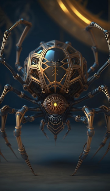 A spider with a golden eye