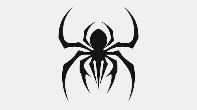 Spider zwart wit tattoo element vector sjabloon dier generatieve AI