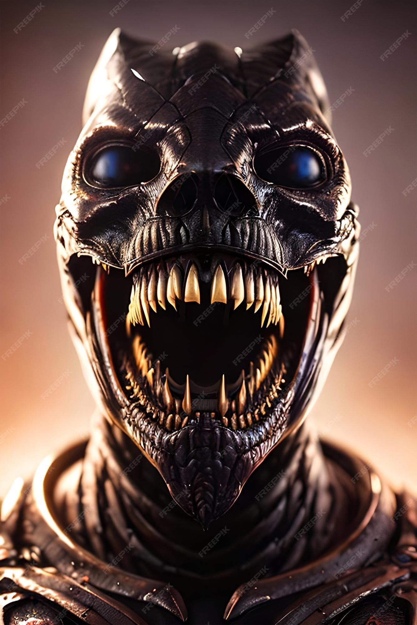 Yellow Symbiote Monster Head