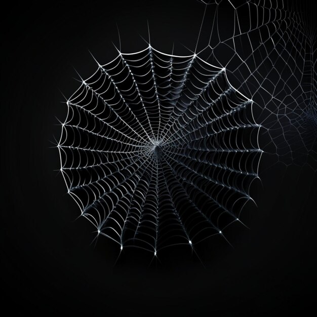 Spidernet on black background